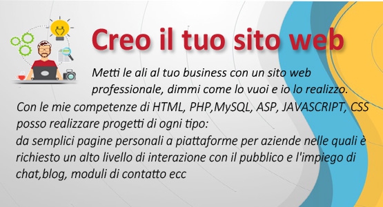 Creo il tuo sito web