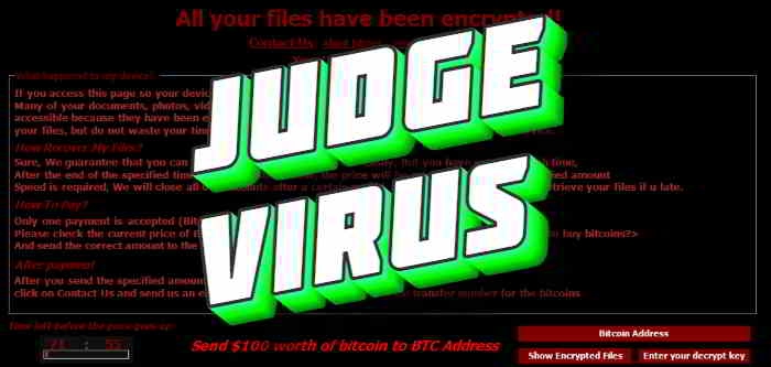 Ransomware Judge come sbloccare i file criptati Gratis