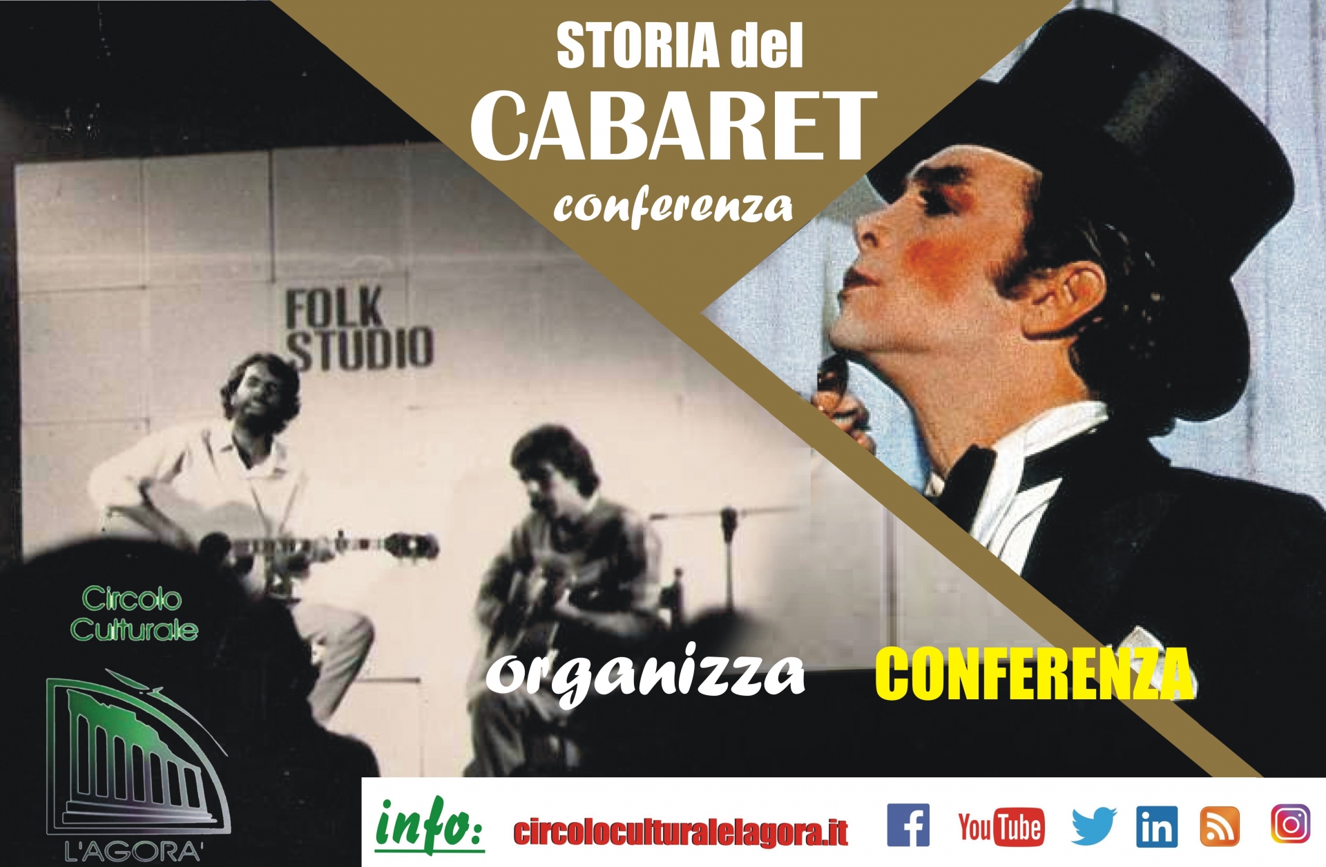 "Storia del Cabaret" nuova conversazione del Circolo Culturale "L'Agorà"