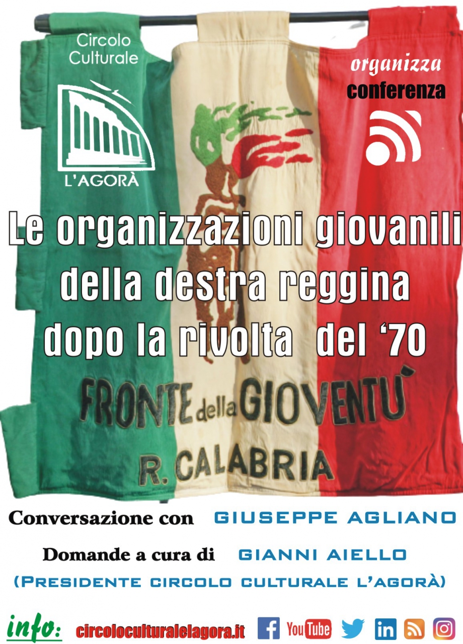 Il Circolo Culturale “L’Agorà” organizza un nuovo incontro sulla Rivolta di Reggio Calabria del 1970