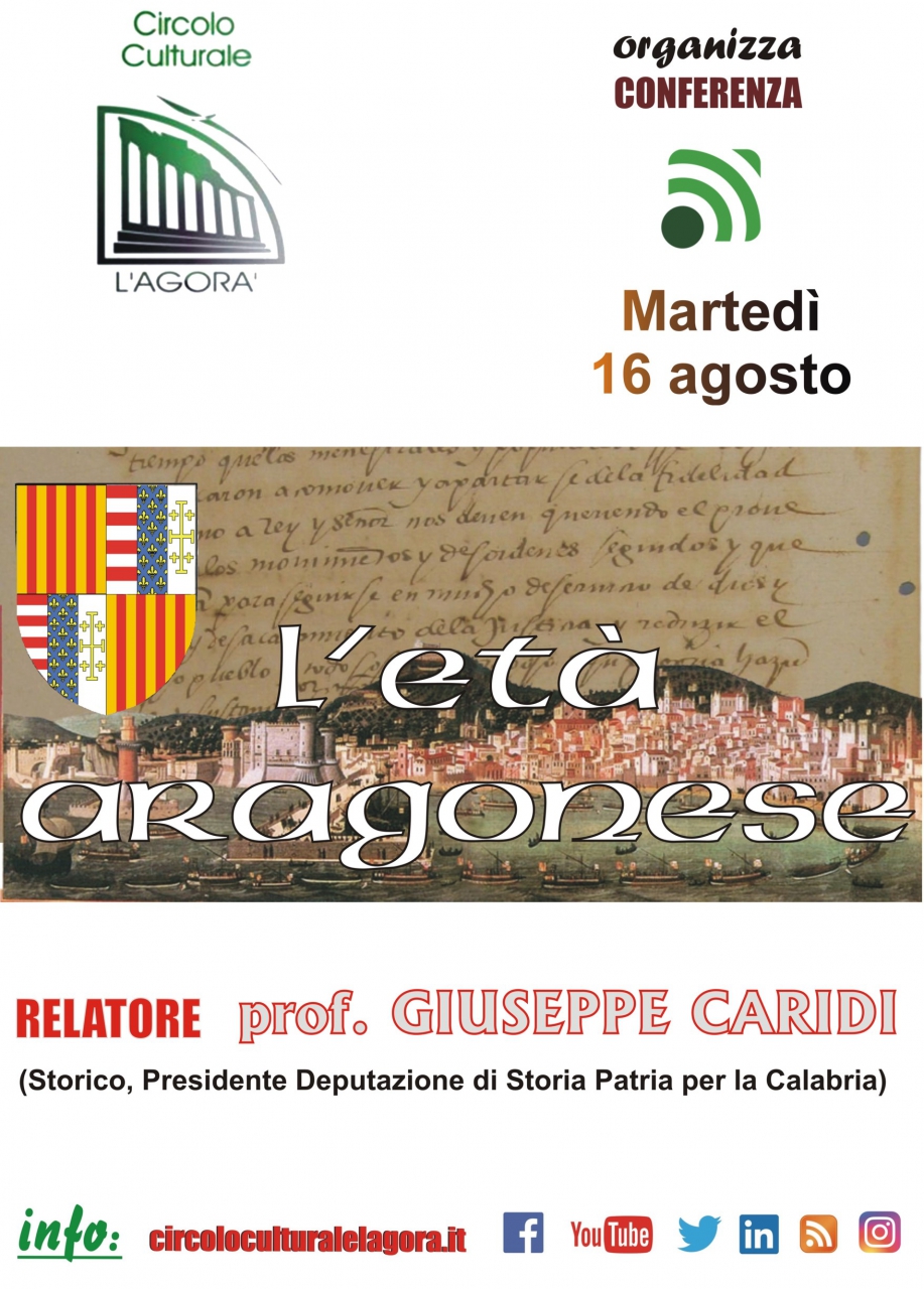 “L’età aragonese”: nuova conversazione organizzata dal Circolo Culturale “L’Agorà” 