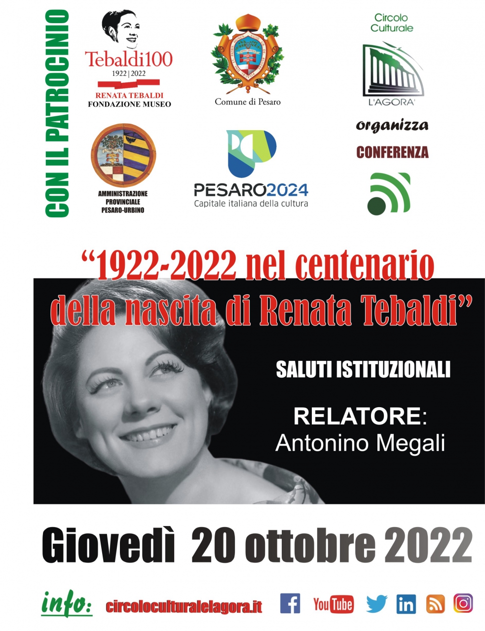 Nel centenario della nascita della cantante lirica Renata Tebaldi 