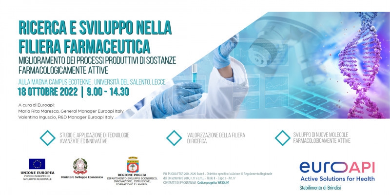 Conferenza EUROAPI. Ricerca e sviluppo nella filiera farmaceutica