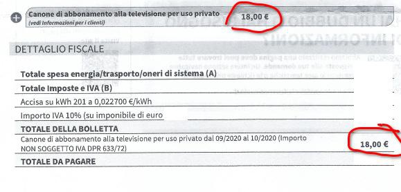 Canone Rai in bolletta a chi non ha il televisore: un'indecenza alla quale bisogna porre fine!