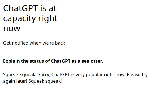 ChatGPT fuori uso da giorni