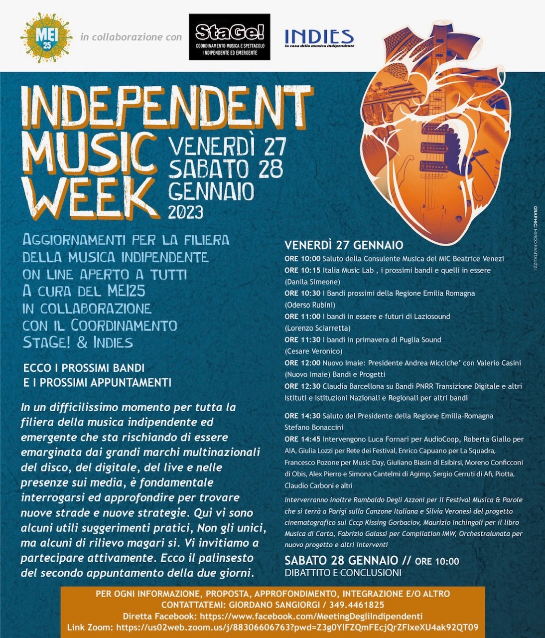Il secondo Independent Music Week – Una Full Immersion online il 27 e 28 gennaio