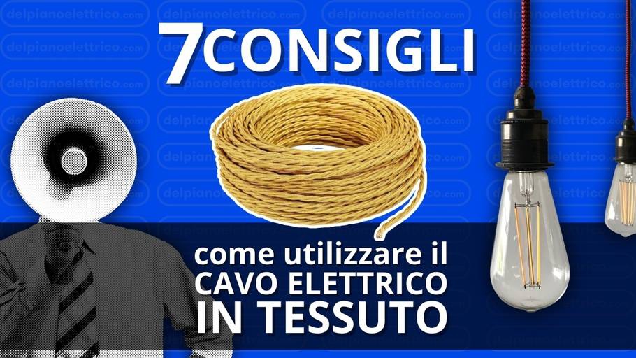 Cavo elettrico lampadari treccia stoffa tessuto 2x0,75mm oro