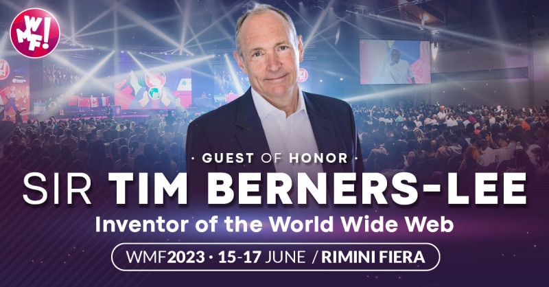 Sir Tim Berners-Lee ospite d’eccezione al WMF 2023: sul Mainstage l’inventore del World Wide Web