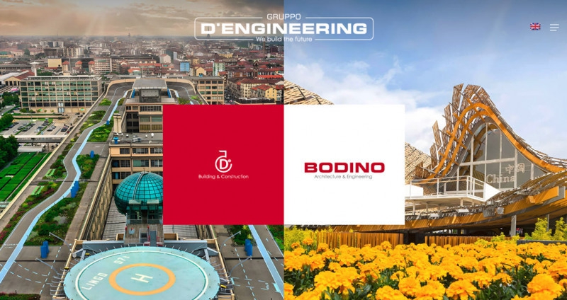 Una grande D alla base della nuova brand identity di Gruppo D'Engineering