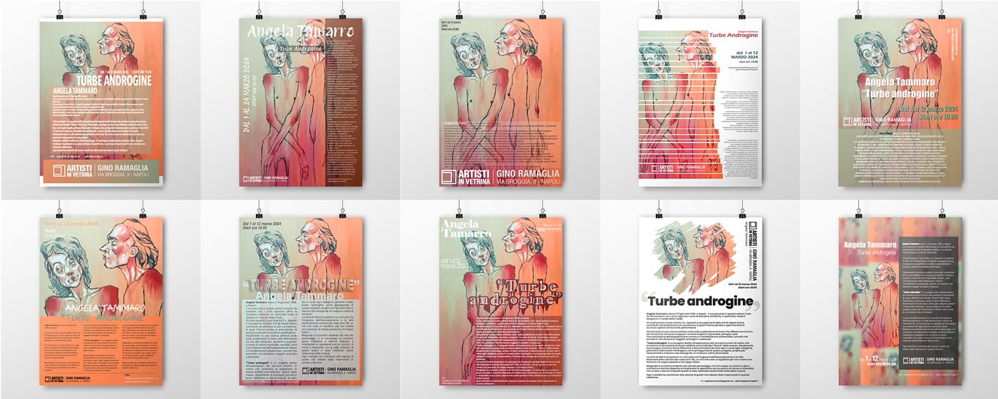 Gli Studenti OpenArt Presentano la Locandina per la Mostra "Turbe Androgine" di Angela Tamm