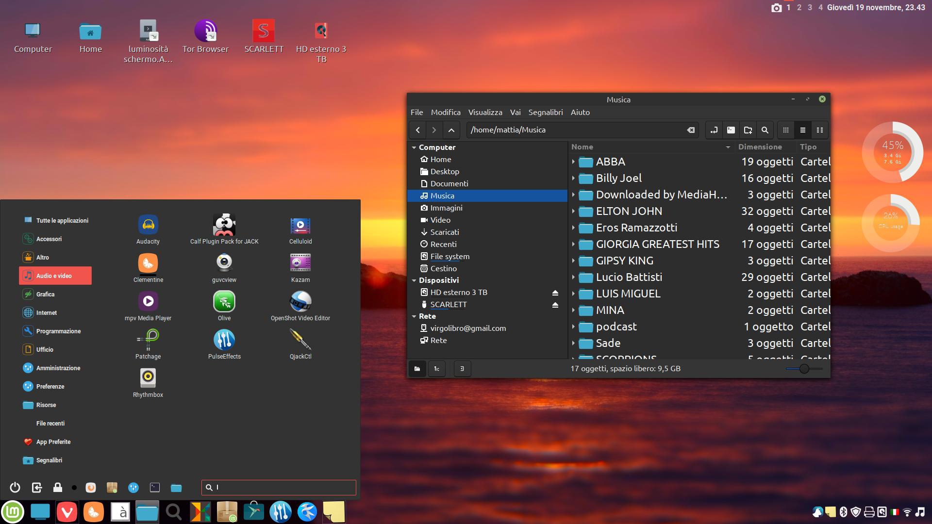 Personalizzazione del desktop su Linux Mint 20 Ulyana.