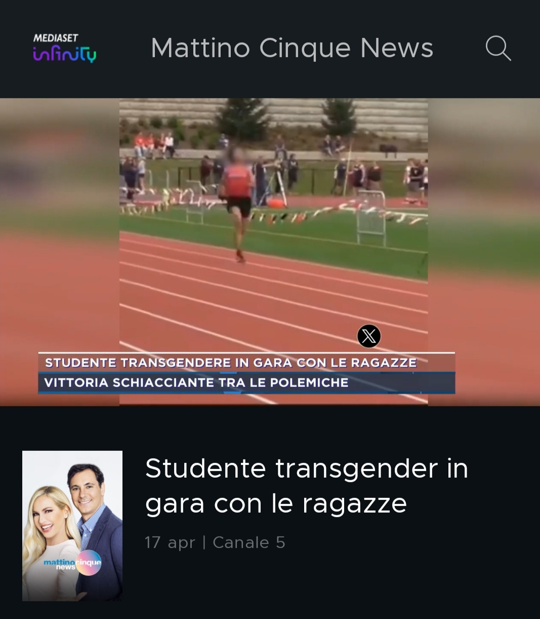 ATLETA TRANSGENDER…ANCORA POLEMICHE…ANCHE IN TV.