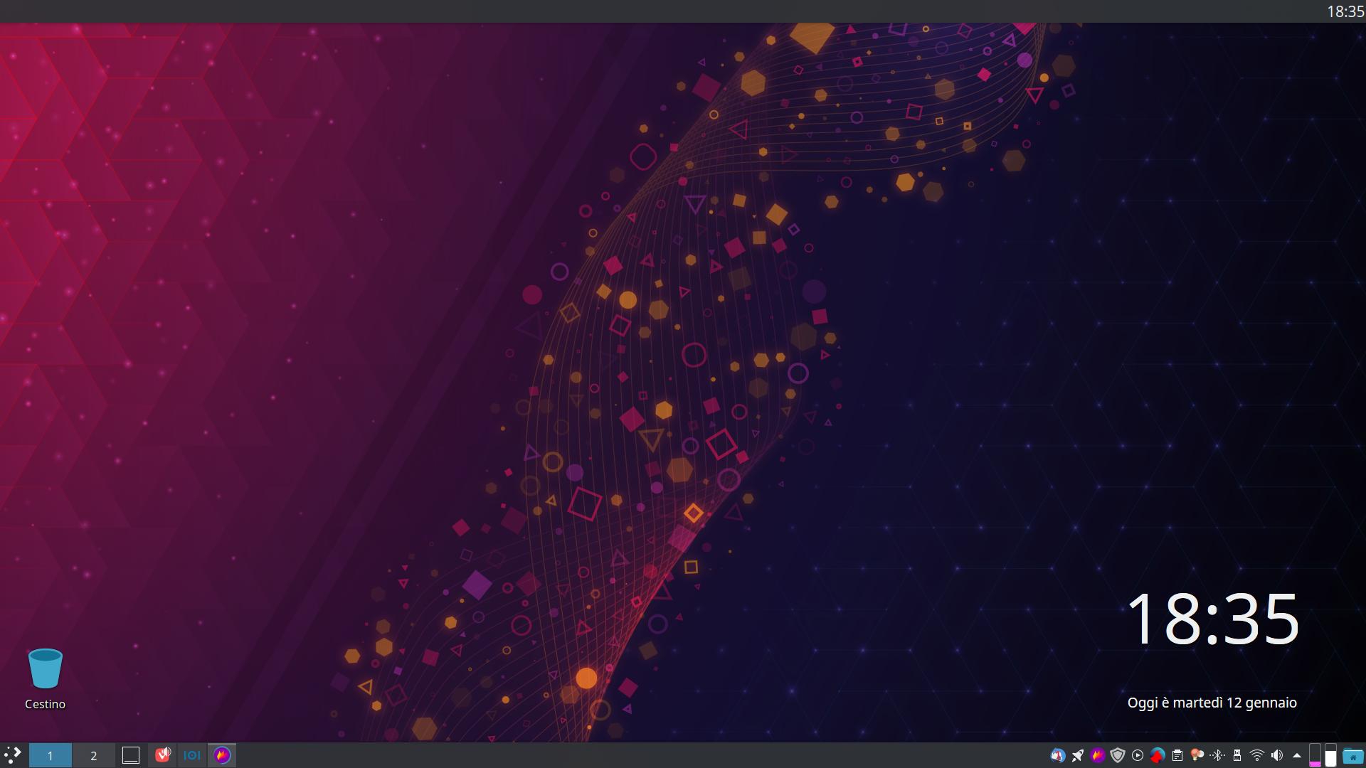 KDE Plasma montato sulla mia Mintbox2