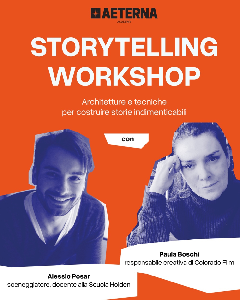 Boschi e Posar svelano i segreti della narrazione nel primo workshop AETERNA