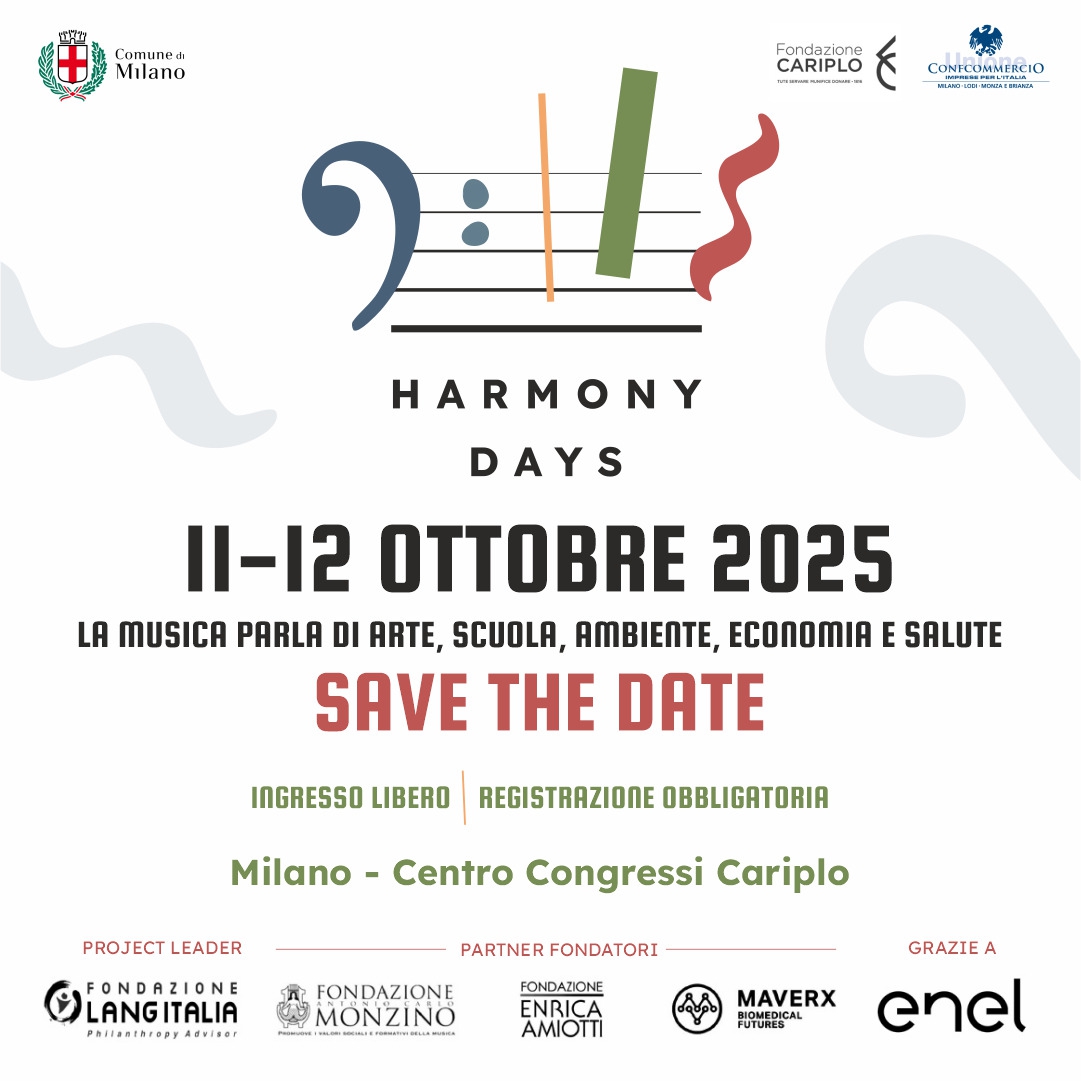 L'armonia come politica sociale: l'11 e il 12 ottobre gli Harmony Daysa Milano