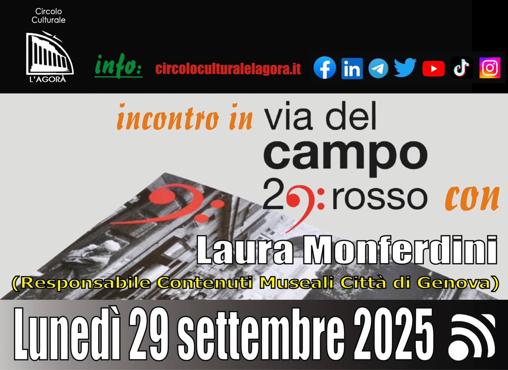 Conversazione sul tema "Incontro in via del campo 29 rosso" a cura del Circolo Culturale &q
